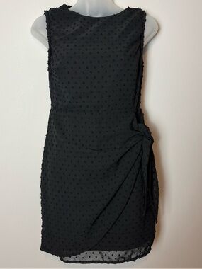 NWT Lulus Black Swiss Dot Sleeveless Mini Dress Size Small